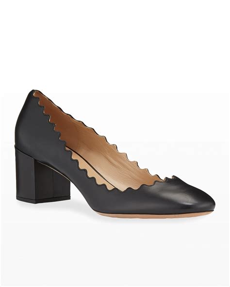 chloe scalloped pump